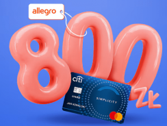 Promocja CitiBank: 800 zł na Allegro za wyrobienie karty Citi Simplicity
