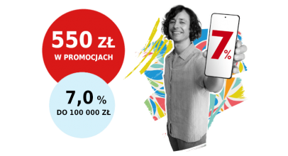 Promocje Pekao: 400 zł za konto + 150 zł dla dziecka + 7% dla oszczędności